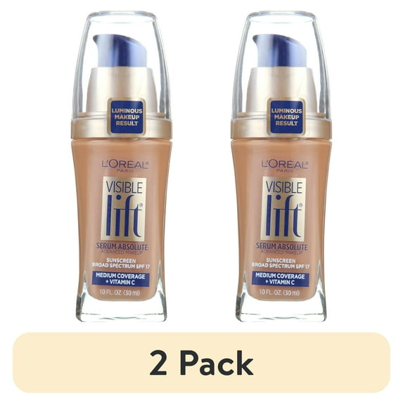 (2 pack) L'Oreal Paris Visible Lift Serum Foundation Makeup, 149 Buff Beige, 1 fl oz