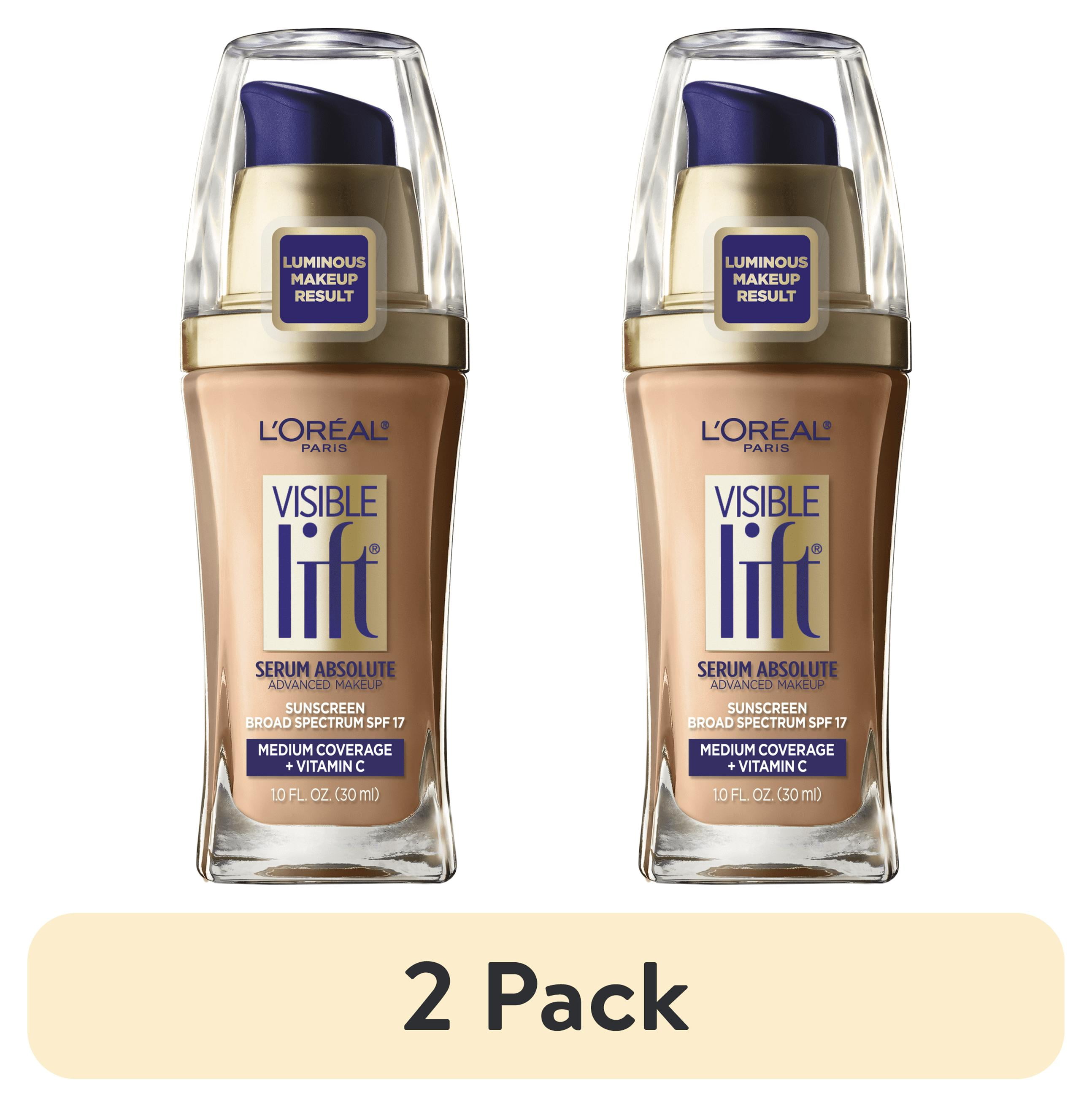 2 pack) L'Oreal Paris Visible Lift Serum Absolute Lightweight Foundation,  Natural Buff, 1 fl. oz. - Walmart.com