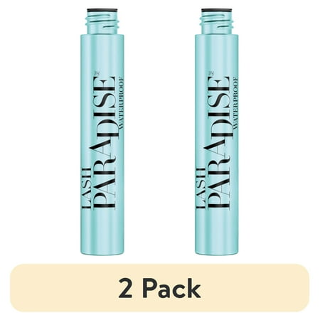 (2 pack) L'Oreal Paris Voluminous Lash Paradise Waterproof Mascara, Blackest Black