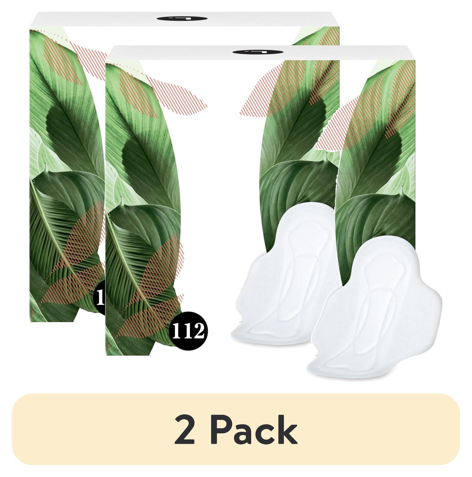 (2 pack) L. Ultra Thin Pads, Organic Cotton Top Layer, Regular, 112 count
