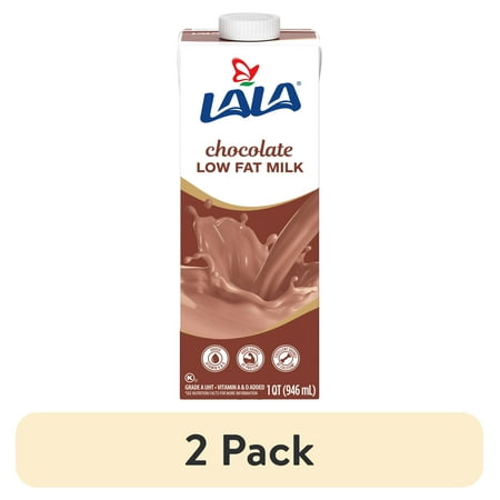 (2 pack) LALA Chocolate 1% Milk UHT 32oz