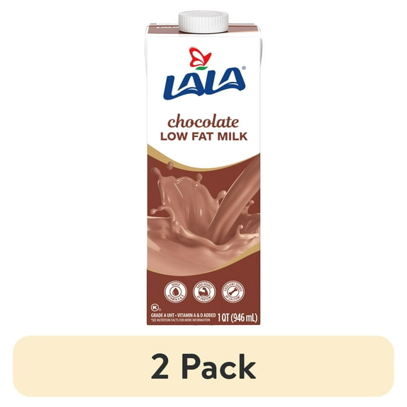 (2 pack) LALA Chocolate 1% Milk UHT 32oz