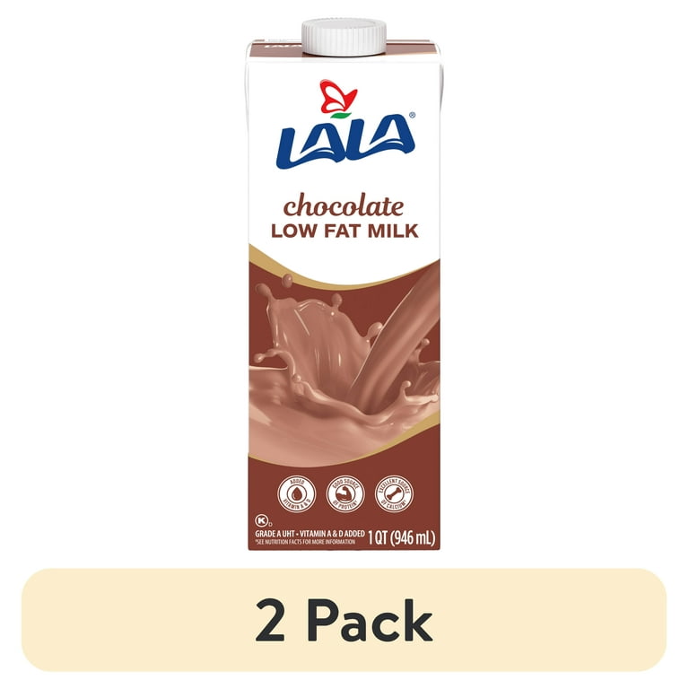 2 pack) LALA Chocolate 1% Milk UHT 32oz - Walmart.com