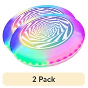 2 pack LED Flying Disc, Outdoor Lawn Games, Family Games, for All Ages, by MinnARK