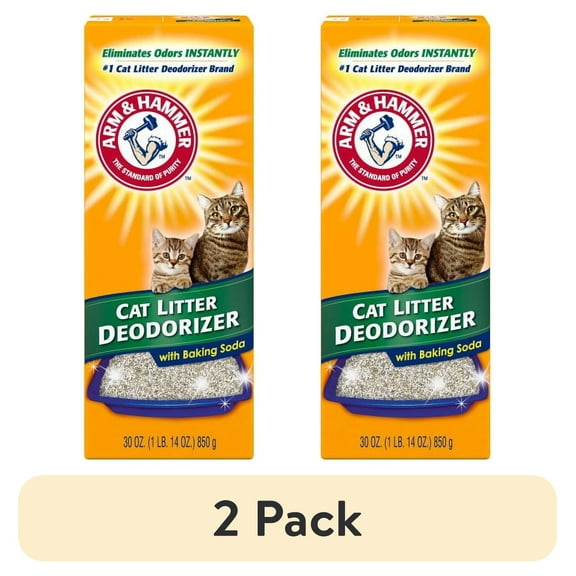 (2 pack) Arm & Hammer Cat Litter Deodorizer Powder, 30 oz, Box
