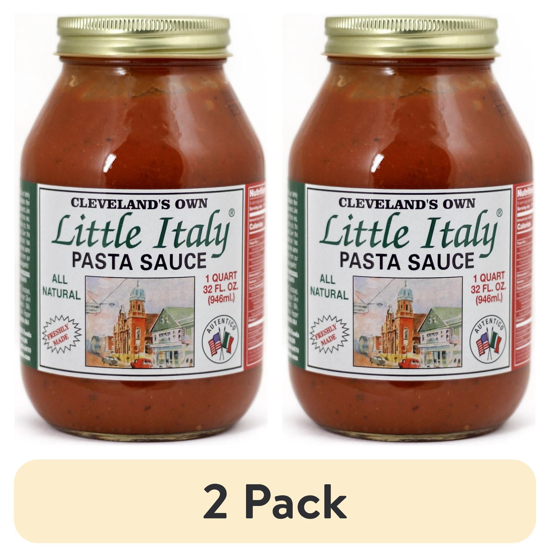 (2 pack) LITTLE ITALY PASTA SAUCE, 32 OZ