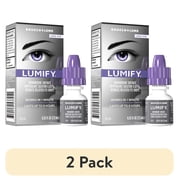 2 pack LUMIFY Eye Drops For Redness Relief & Whiter & Brighter Looking Eyes, .25 fl oz7.5 mL