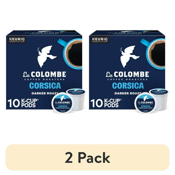 (2 pack) La Colombe Coffee Roasters, Corsica Dark Roast K-Cup Coffee Pods, 10 Count