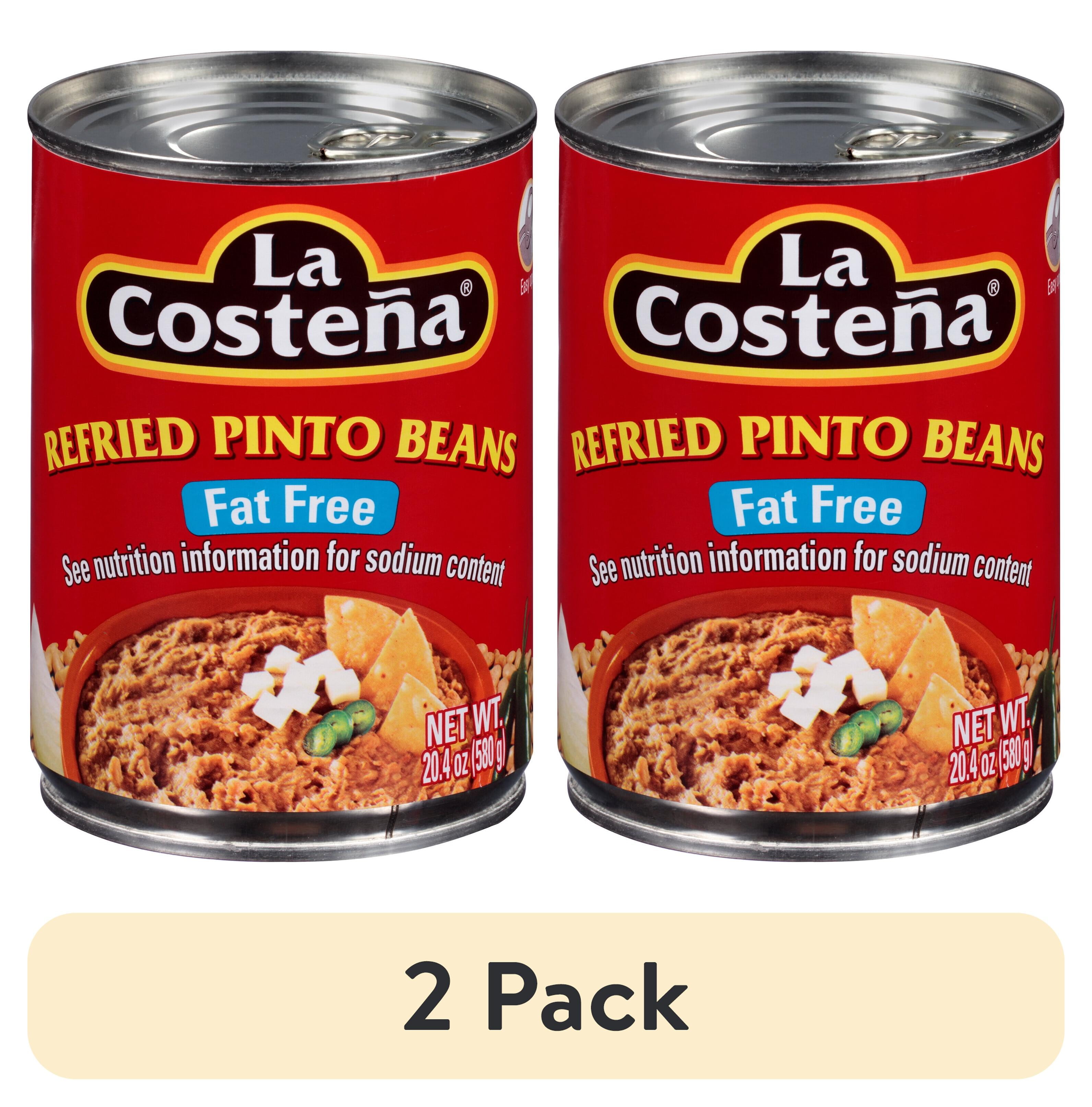 (2 pack) La Costeña Canned Fat Free Refried Pinto Beans, 20.4 oz