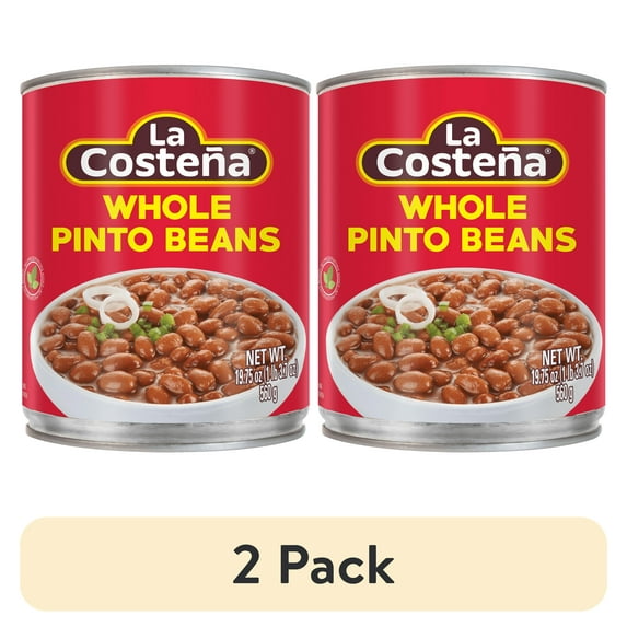(2 pack) La Costena Whole Pinto Beans, 19.75 oz Can