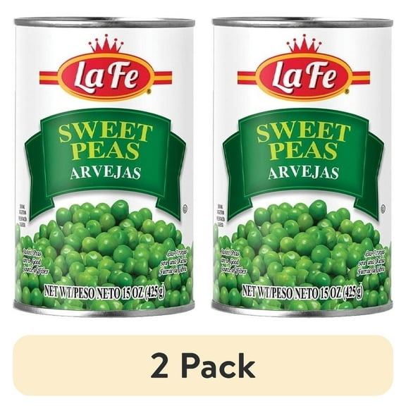 (2 pack) La Fe Ready to Eat Sweet Peas - Canned Vegetable, Tree Nut-Free, Shellfish-Free