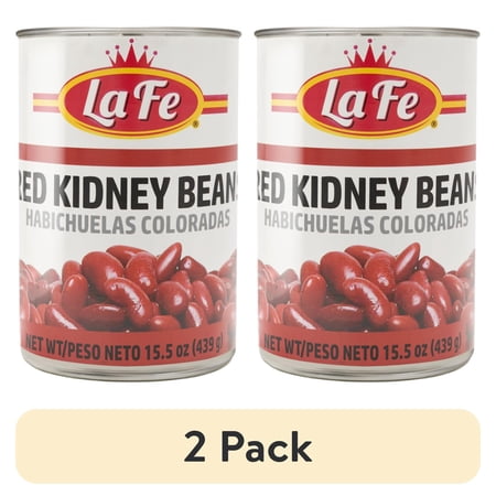 (2 pack) La Fe Red Kidney Beans, 24x15.5 oz Cans