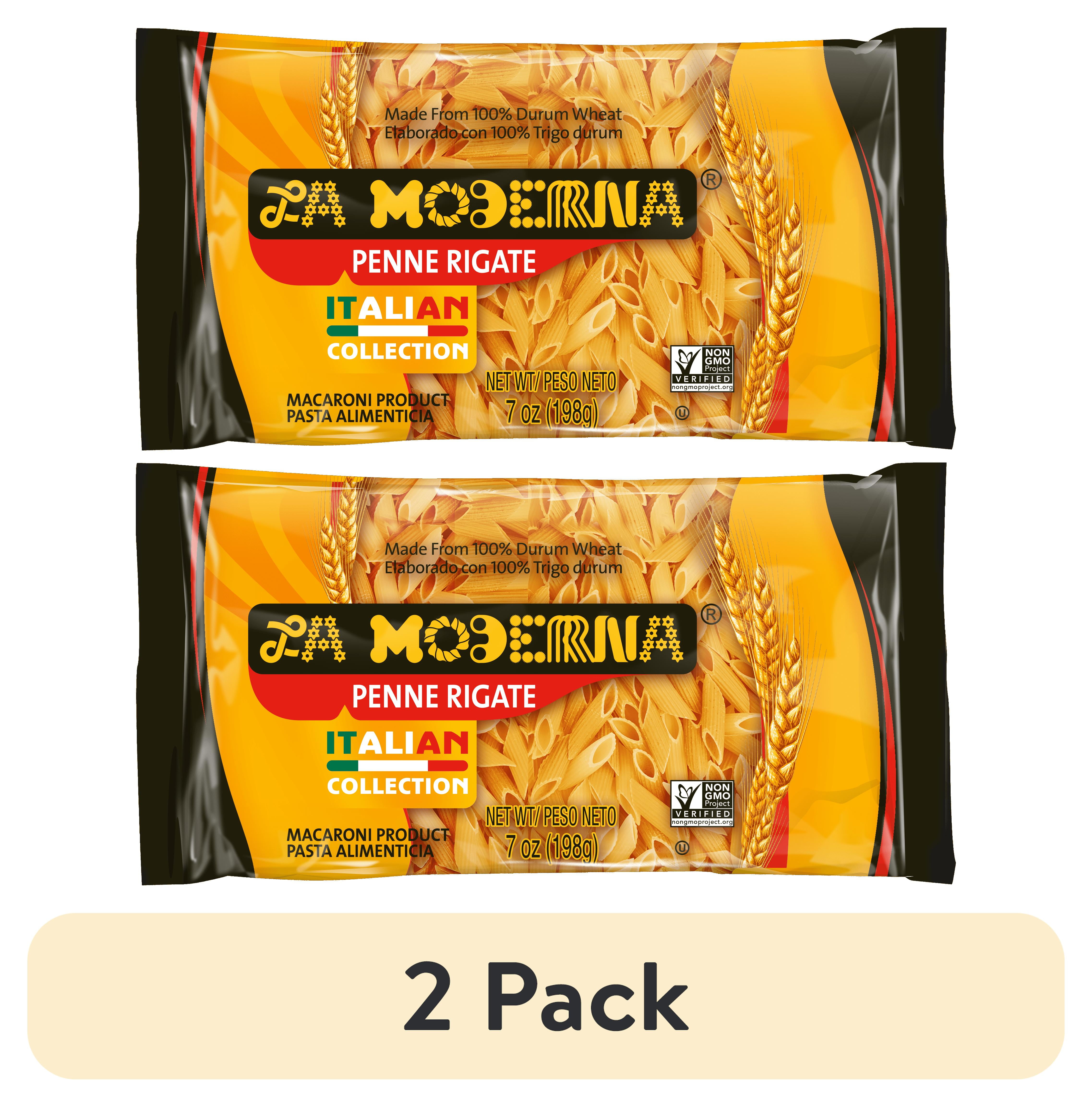(2 pack) La Moderna Penne Rigate Pasta, 100% Durum Wheat, 16 oz