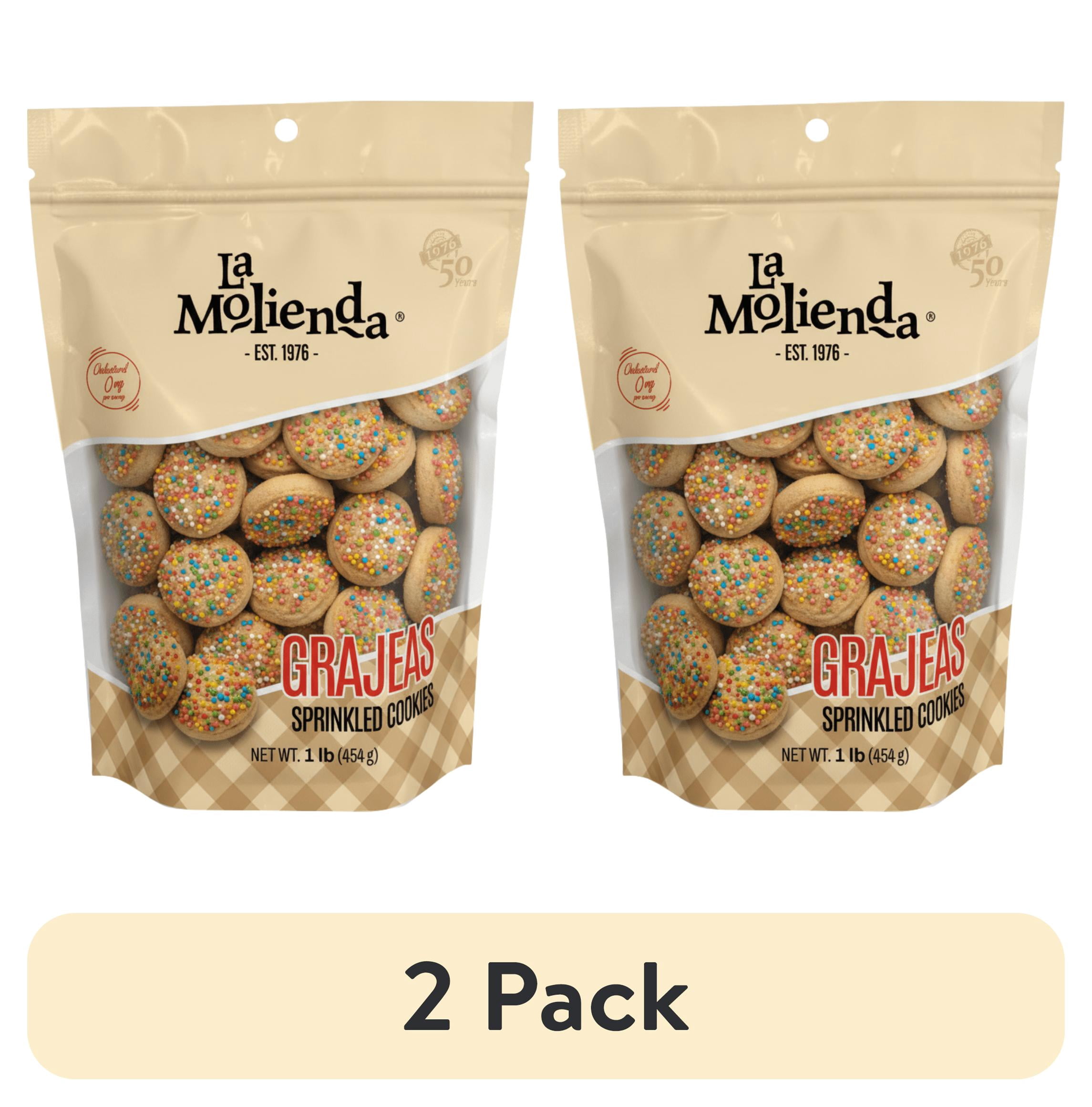 2 pack) La Molienda Grajeas Cookies, Mexican Cookies with Colorful
