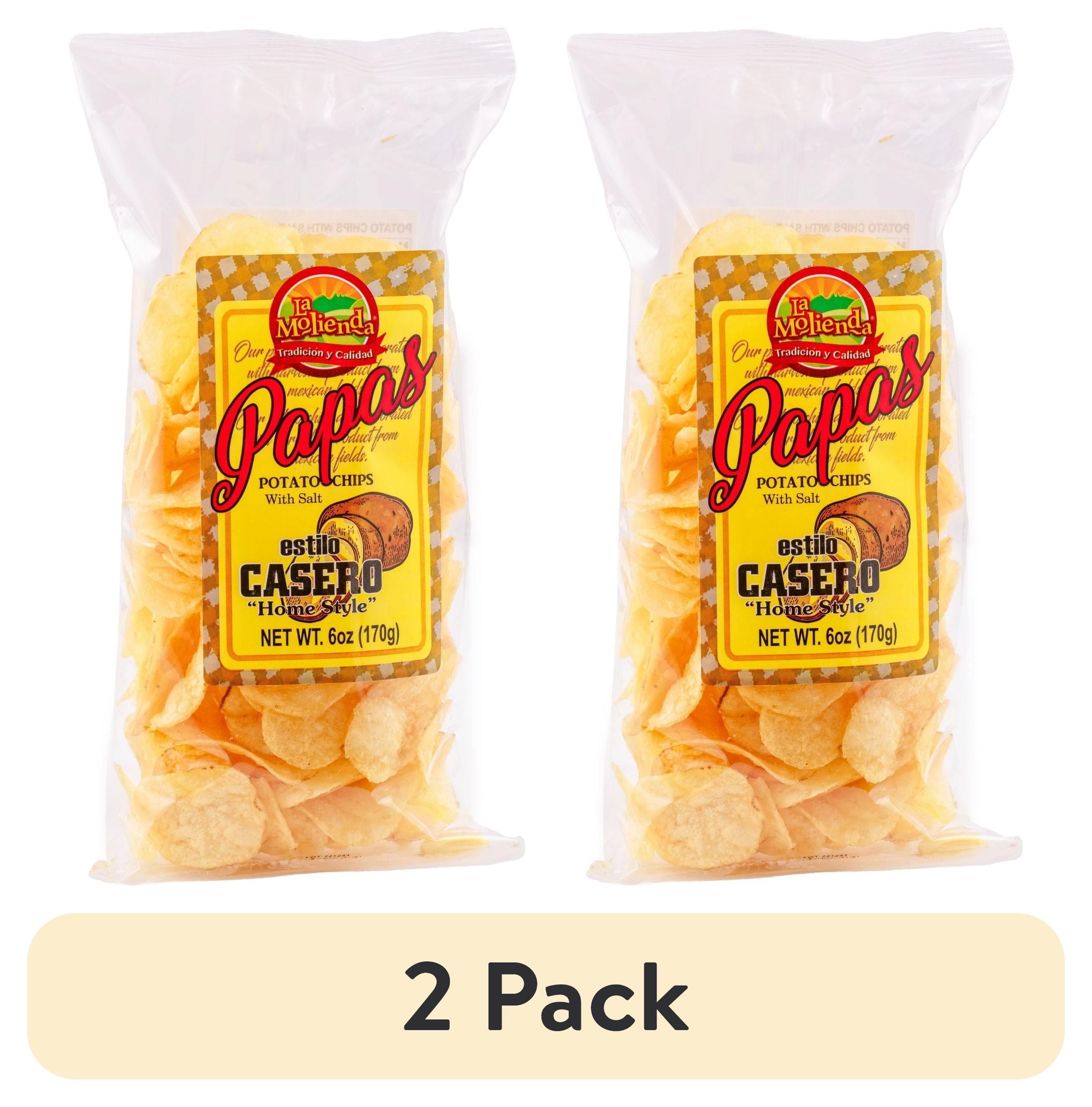 (2 pack) La Molienda Homemade-Style Salty Potato Chips, Mexican Snack, 6 oz