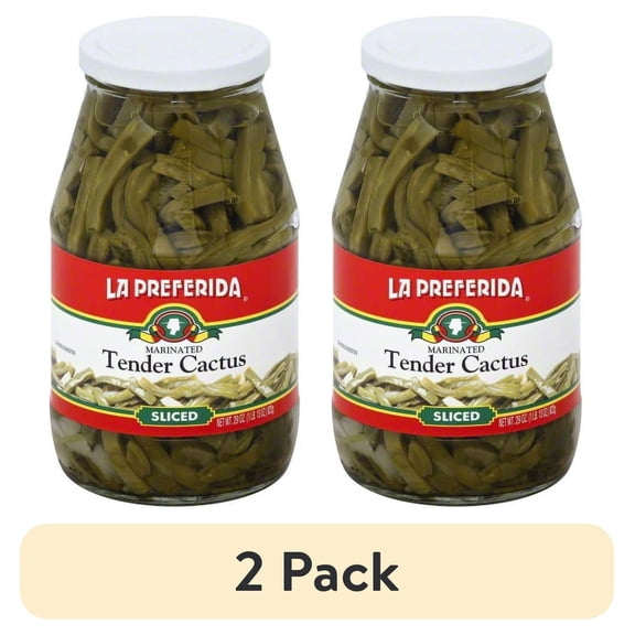 (2 pack) La Preferida Marinated Sliced Tender Cactus, 29 oz