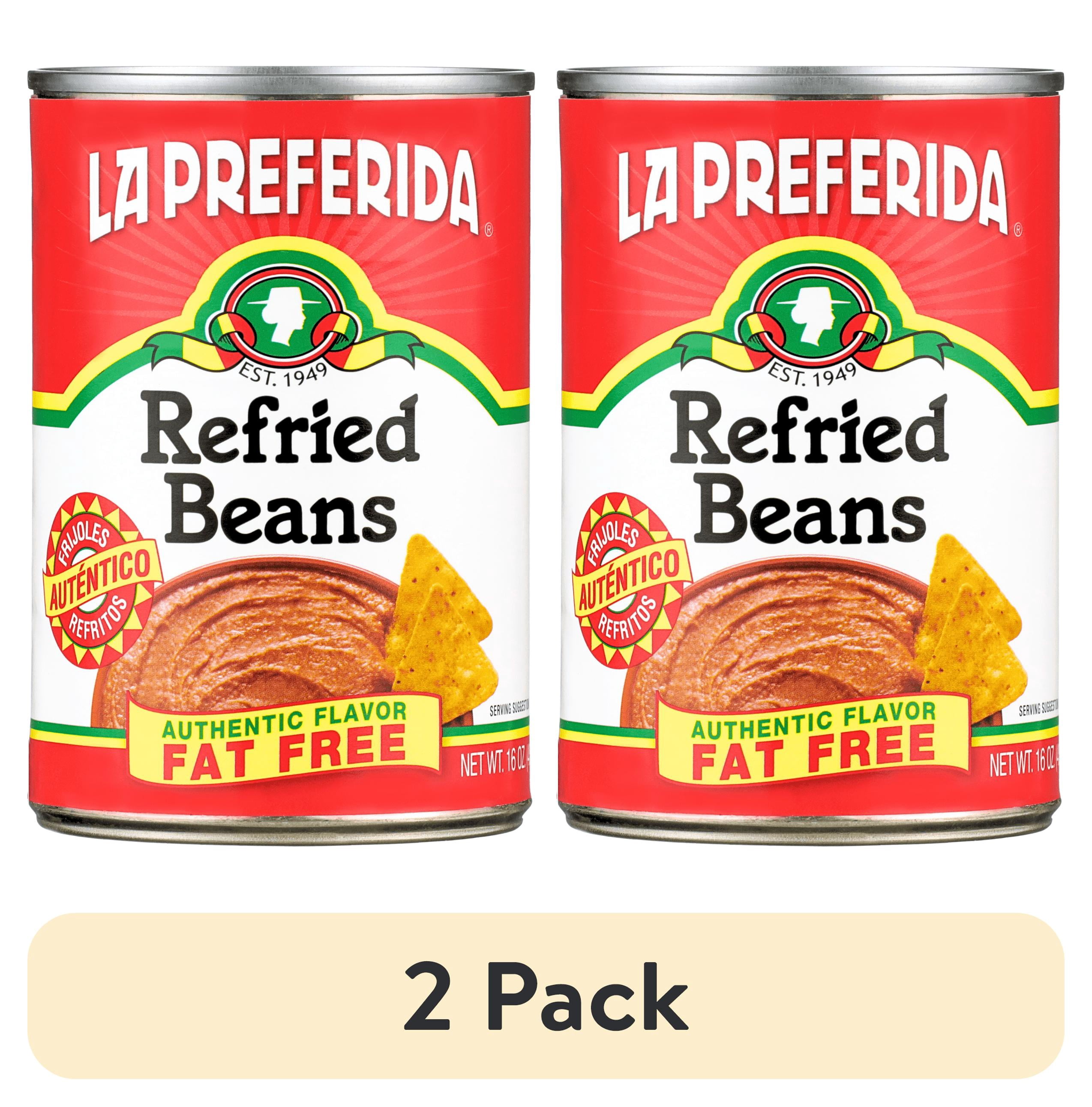 (2 pack) La Preferida Refried Beans, Fat Free, 16 oz, Allergen Free
