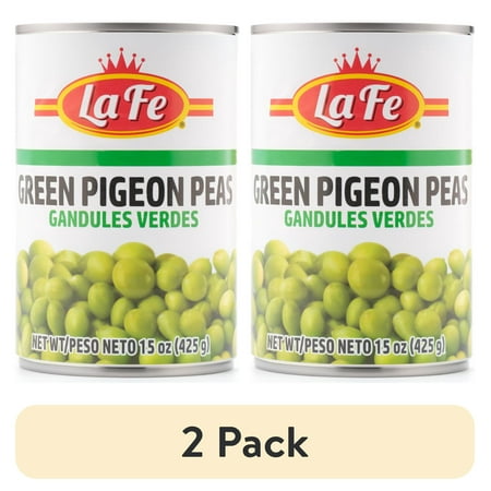 (2 pack) La Fe Green Pigeon Peas, 15 oz Can