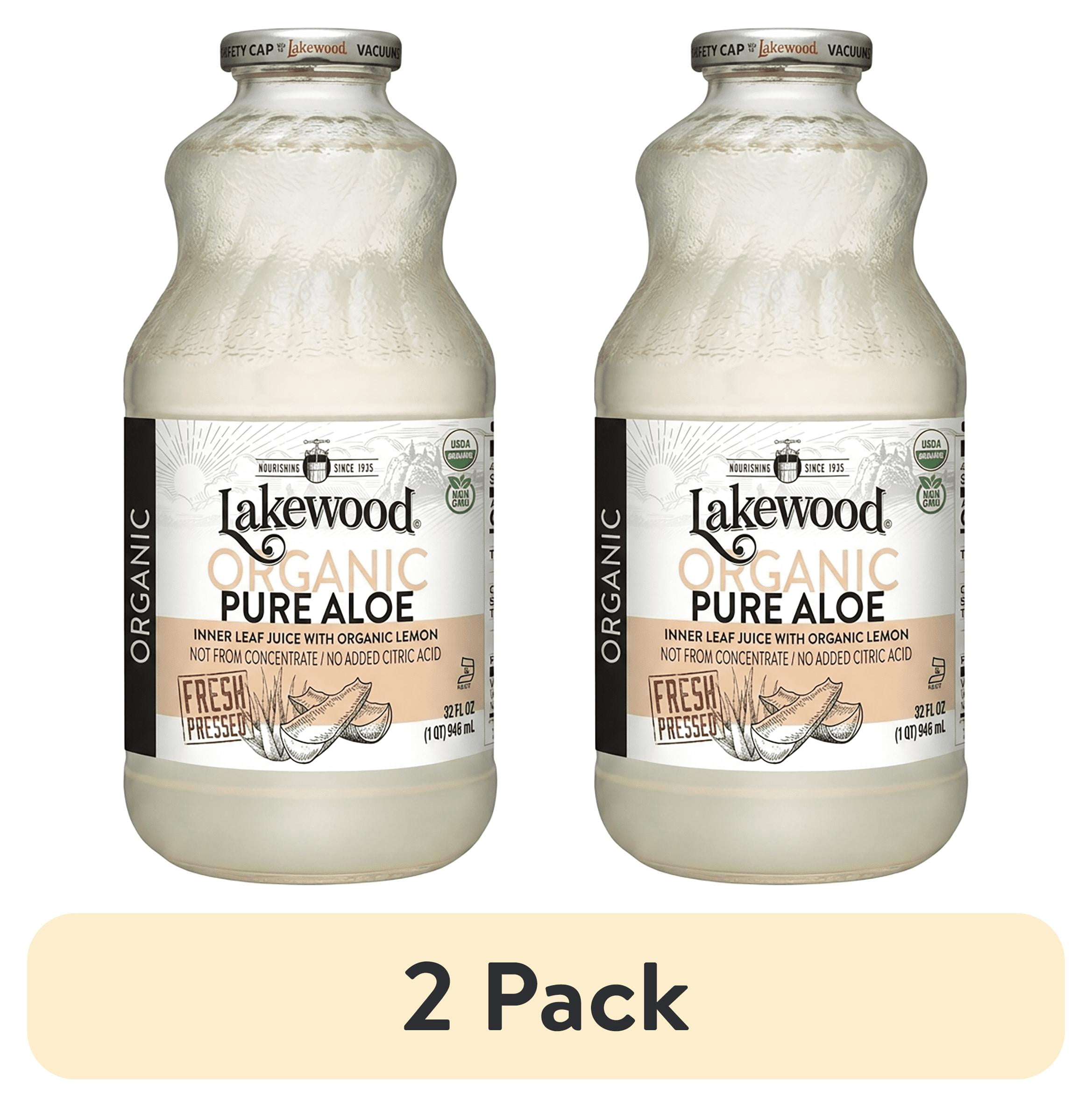 Lakewood Organic Fresh Pressed Aloe Vera Juice With Lemon 32 fl oz