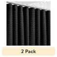 thumbnail image 1 of (2 pack) LammaLoe Black Shower Curtain, Waffle Weave Heavy Duty Fabric Shower Curtain, 72” x 72" Hotel Luxury 256 GSM Bathroom Curtains, 1 of 8