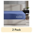 thumbnail image 1 of (2 pack) LammaLoe Extra Deep Pocket Full Size Fitted Sheet Only, Fits 18" to 24" Mattress, Soft Microfiber Fitted Bed Sheet, Royal Blue, 1 of 8