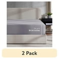 thumbnail image 1 of (2 pack) LammaLoe Extra Deep Pocket King Fitted Sheet Only, Fits 18" to 24" Mattress, Soft Microfiber Fitted Bed Sheet, Grayish Purple, 1 of 8