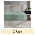 thumbnail image 1 of (2 pack) LammaLoe Extra Deep Pocket King Fitted Sheet Only, Fits 18" to 24" Mattress, Soft Microfiber Fitted Bed Sheet, Sage Green, 1 of 8