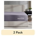 thumbnail image 1 of (2 pack) LammaLoe Extra Deep Pocket Twin Fitted Sheet Only, Fits 18" to 24" Mattress, Soft Microfiber Fitted Bed Sheet, Dusty Purple, 1 of 8