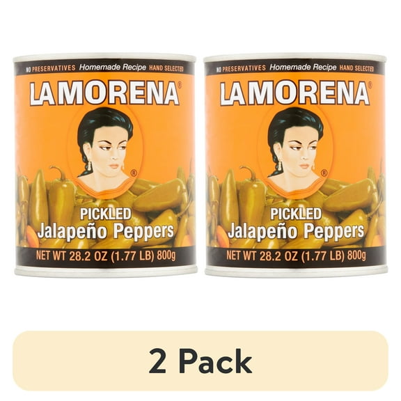 (2 pack) Lamorena Pickled Jalapeno Peppers, 28.2 oz