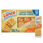 (2 pack) Lance Sandwich Crackers, Captain's Wafer Grilled Cheese, 10 Individual Packs, 6 Sandwiches Each
