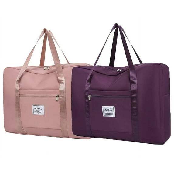 2 pack Large Capacity Travel Duffel Tote Bag,Waterproof Fold-able and Expandable Weekender Bag for Swim Sports Gym Bag