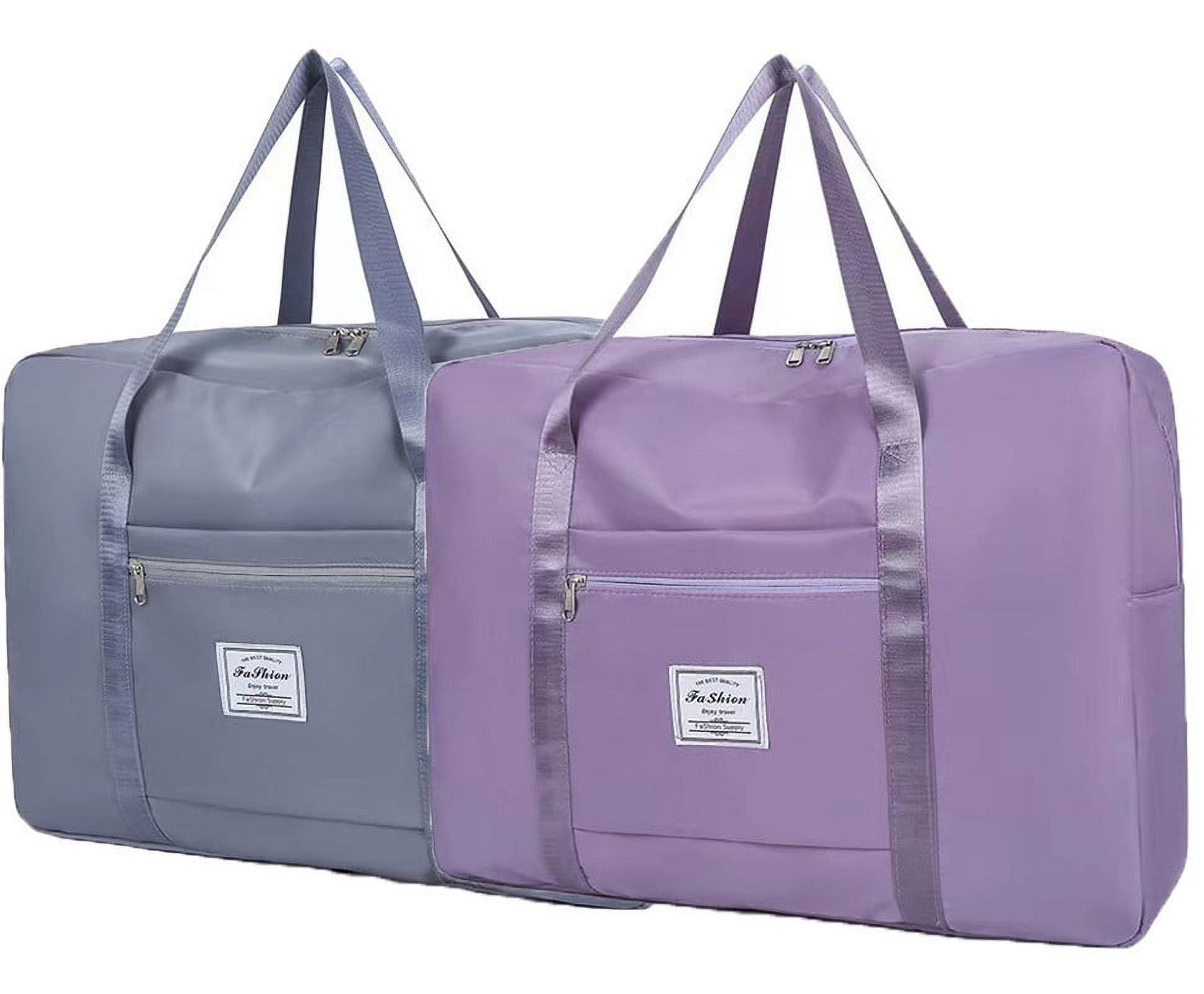 2 pack Large Capacity Travel Duffel Tote Bag，Waterproof Foldable and Expandable Weekender Bag