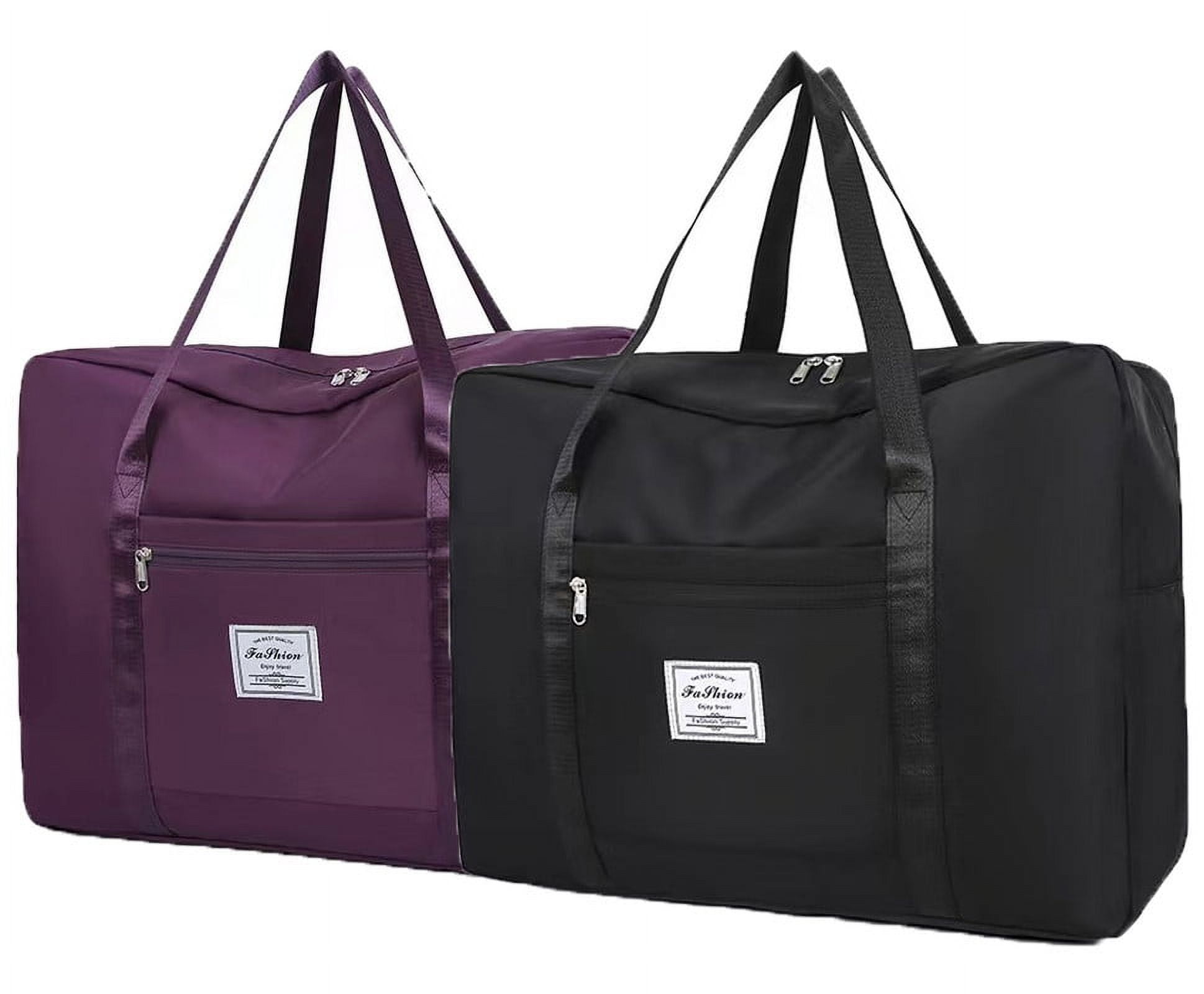 2 pack Large Capacity Travel Duffel Tote Bag，Waterproof Foldable and Expandable Weekender Bag
