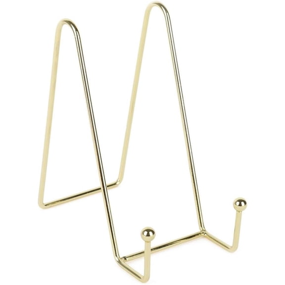 2 pack Large Plate Holder Display Stand - Tall Plate Stands for Display - Picture Frame Stand - Big Tabletop Easel Stand for Decorative Plates | Platter | Book | Plaque | Gold