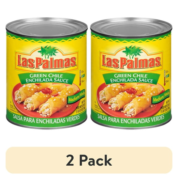 (2 pack) Las Palmas Medium Green Chile Enchilada Sauce, 28 oz