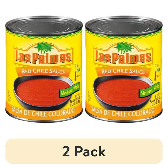 (2 pack) Las Palmas Medium Red Chile Sauce, 28 oz