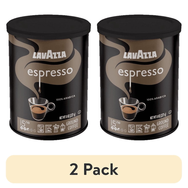 2 pack) Lavazza Espresso Ground Coffee, Medium Roast, 100% Arabica