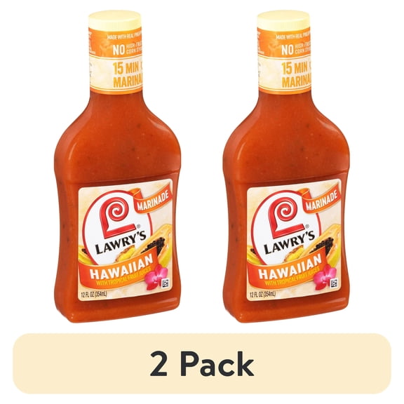 (2 pack) Lawry,S Hawaiian With Tropical Fruit Juices Marinade, 12 Fl Oz (Pack Of 6)