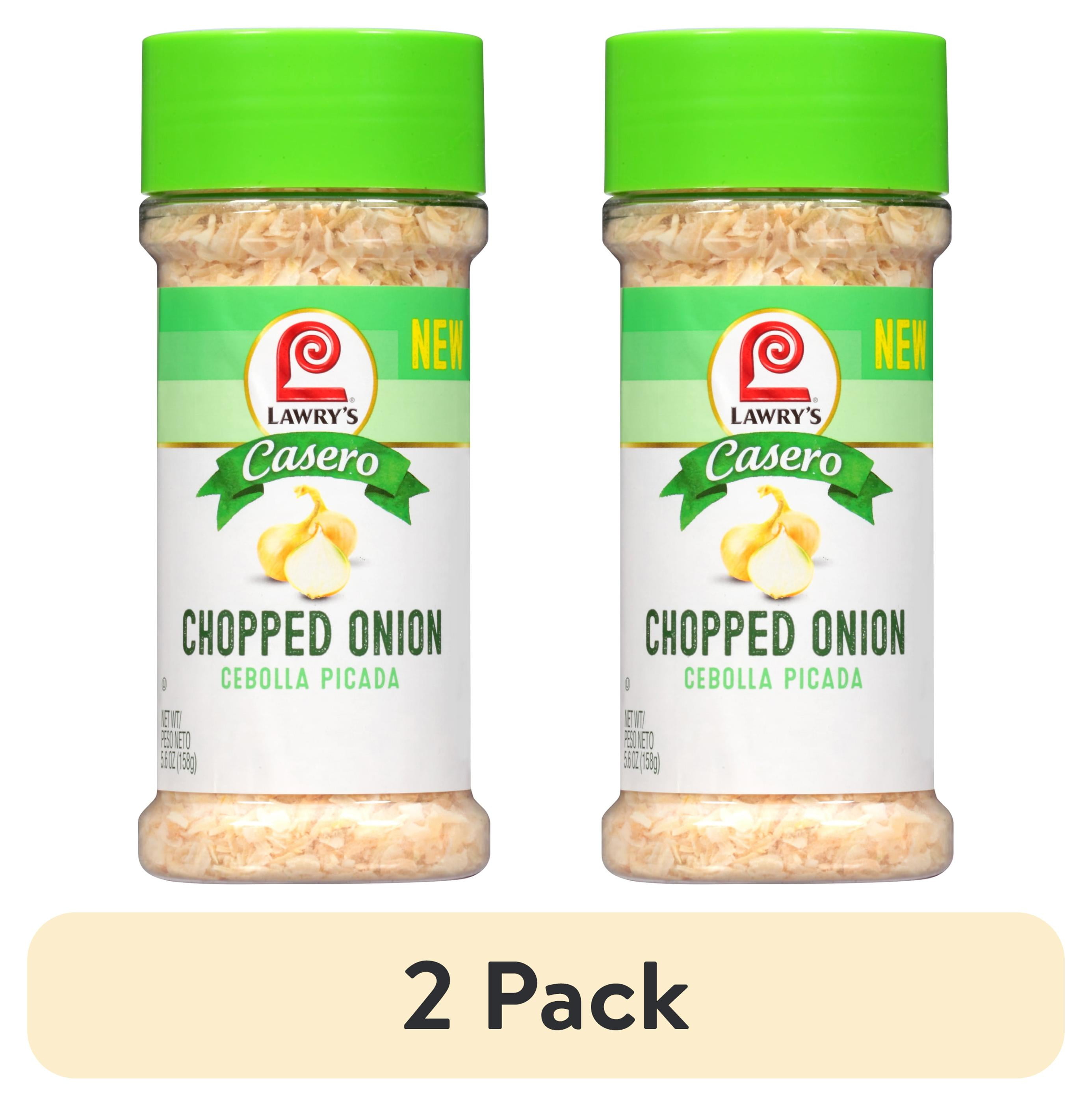 (2 pack) Lawry's Casero Kosher Chopped Onion, 5.6 oz Bottle