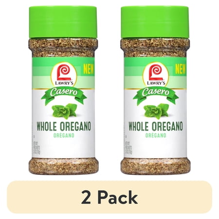 (2 pack) Lawry's Casero Kosher Whole Oregano, 2.5 oz Bottle