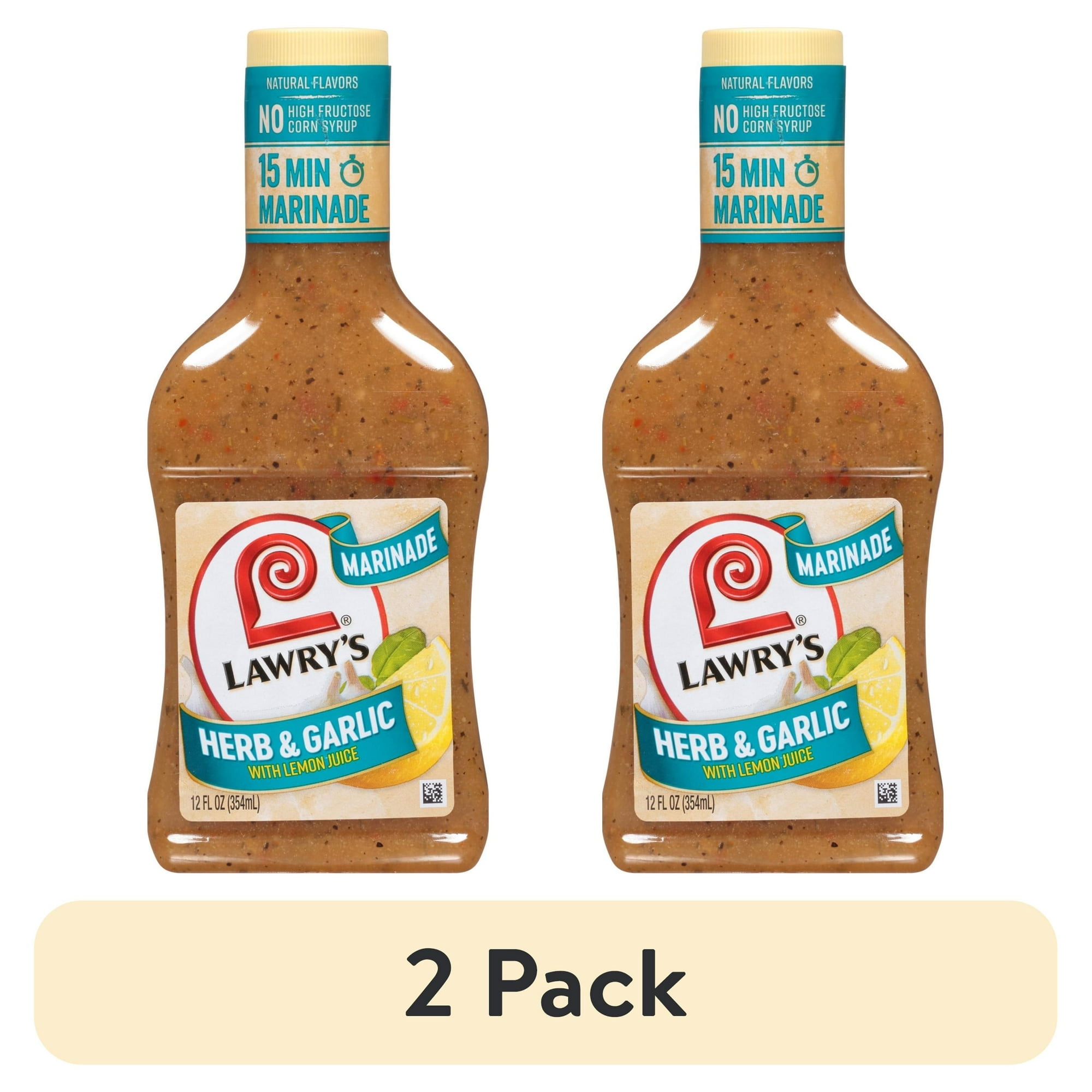(2 pack) Lawry's Herb & Garlic With Lemon Marinade, 12 oz