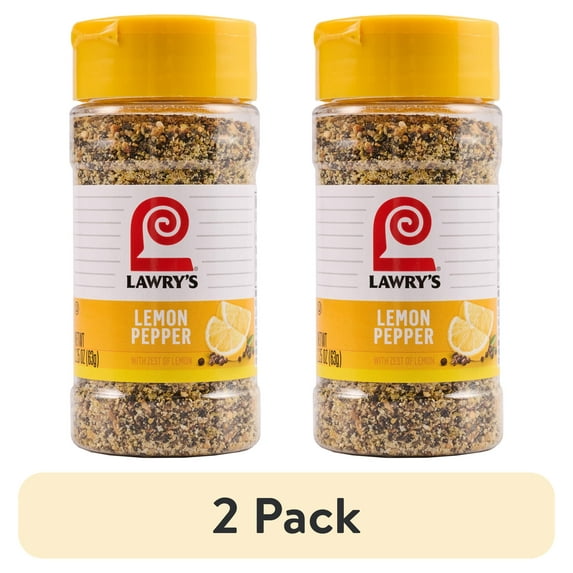 (2 pack) Lawry's Kosher Lemon Pepper Blend, 2.25 oz Bottle