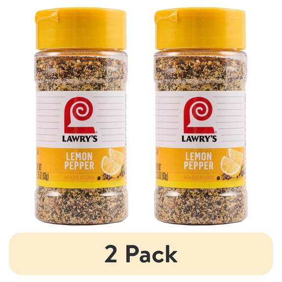 (2 pack) Lawry's Kosher Lemon Pepper Blend, 2.25 oz Bottle