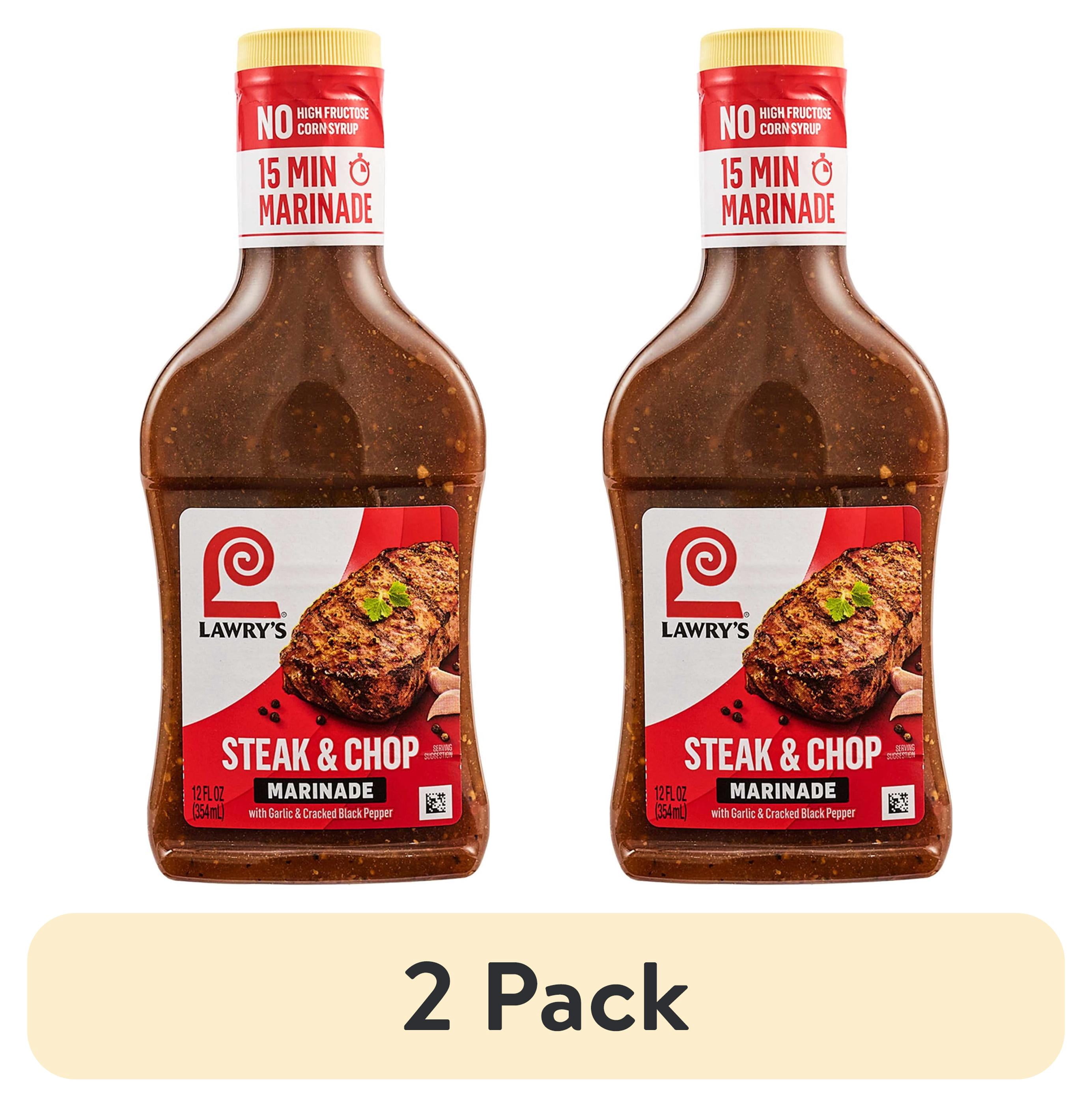 (2 pack) Lawry's Steak & Chop Marinade, 12.0 fl oz Bottle