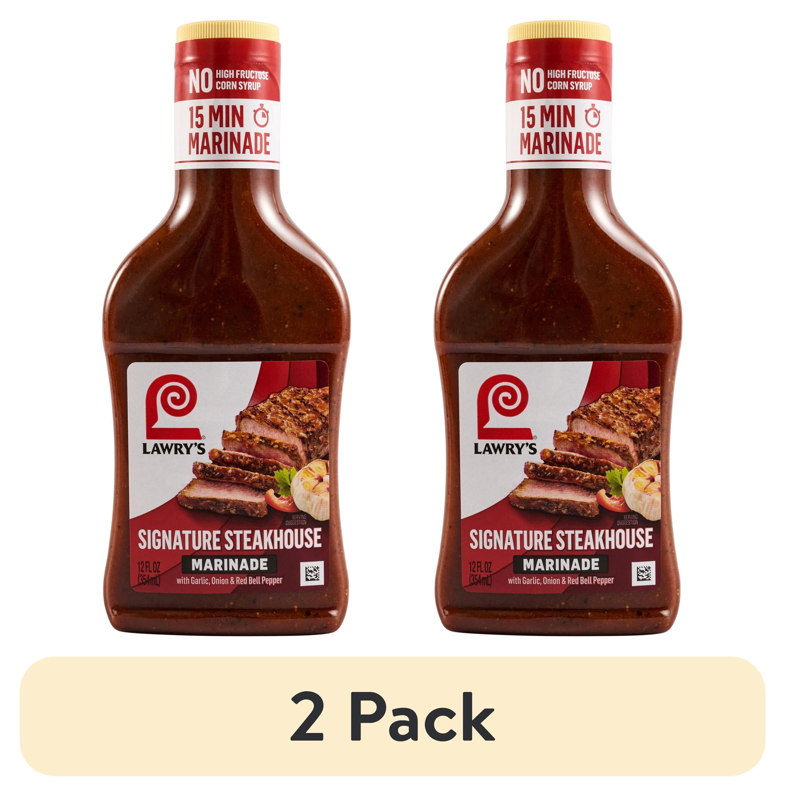 (2 pack) Lawry's Signature Steakhouse Marinade, 12.0 fl oz Bottle