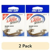 (2 pack) Lazer Sharp L093GH-3/0 Bronze Worm Hook, Size 3/0