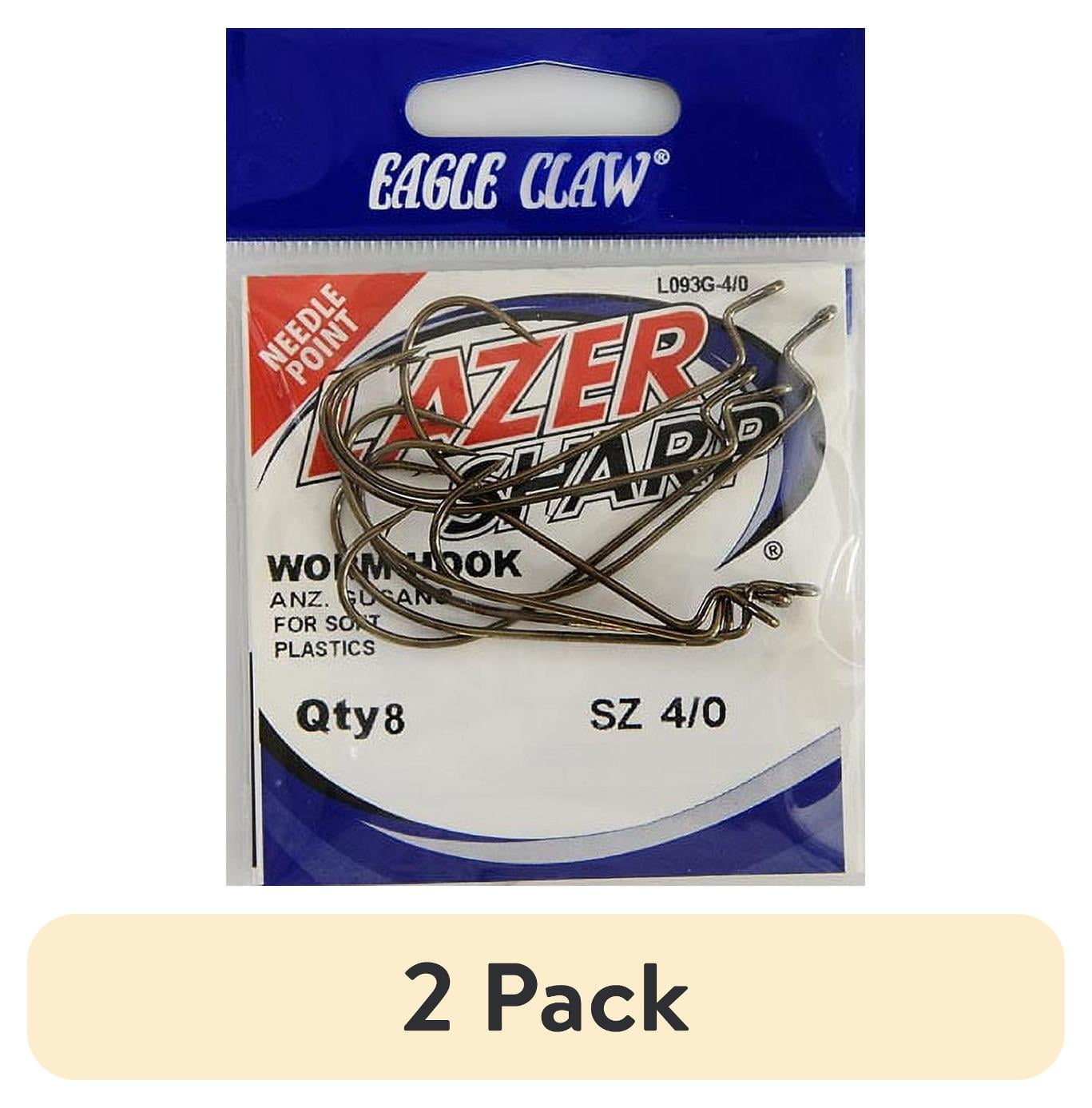 (2 pack) Lazer Sharp L093GH-4/0 Worm Sproat Hook, Size 4/0