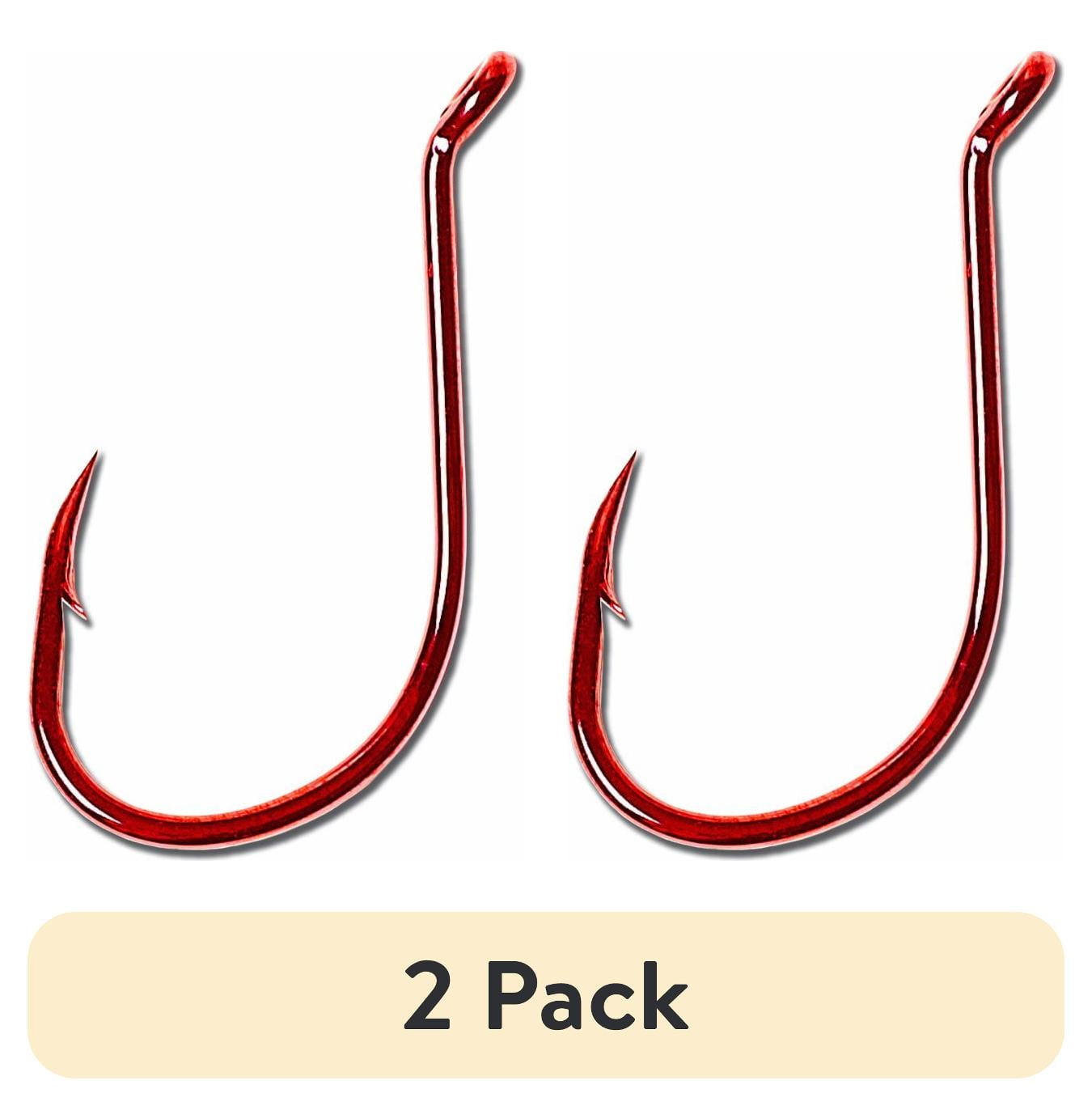 (2 pack) Lazer Sharp L2RUH-2/0 Octopus Hook, Red, Size 2/0
