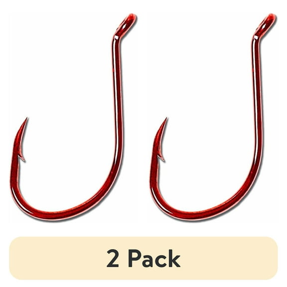 (2 pack) Lazer Sharp L2RUH-2/0 Octopus Hook, Red, Size 2/0