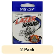 (2 pack) Lazer Sharp L7228BPGH1/0 Octopus Hook, Black, Size 1/0